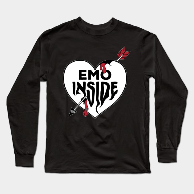 EMO INSIDE Long Sleeve T-Shirt by slgn